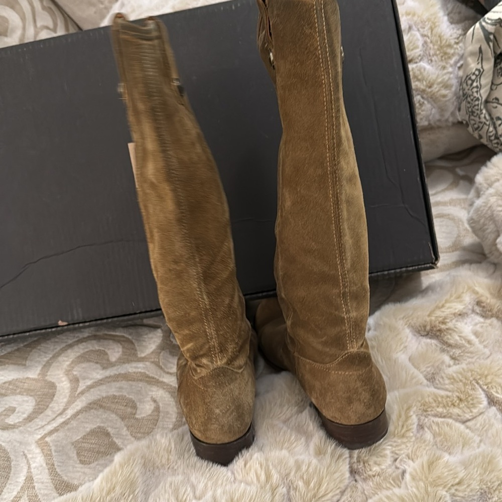 Frye Tan Suede Knee-High Boots - Picture 2 of 5